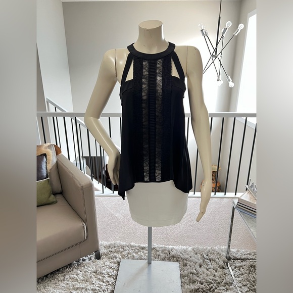 BCBGMaxAzria “Iris” Asymmetrical Silk Blouse – Size XXS - Picture 2 of 10